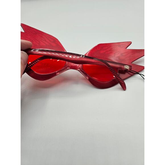 Flame Red Women's Fashion Glasses - Picture 4 of 6